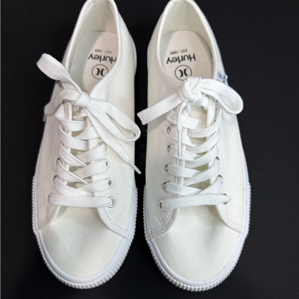 Hurley White Canvas Sneakers Low-Top Casual